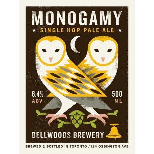 doublenaut_monogamy.png #beer #silkscreen #branding #illustration #poster #owls