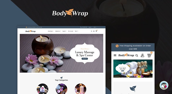 #BodyWrap - #Spa & #Bio #Cosmetics - #Prestashop #Responsive #Theme | #TemplateTrip #eCommerce #Website #Design #Template