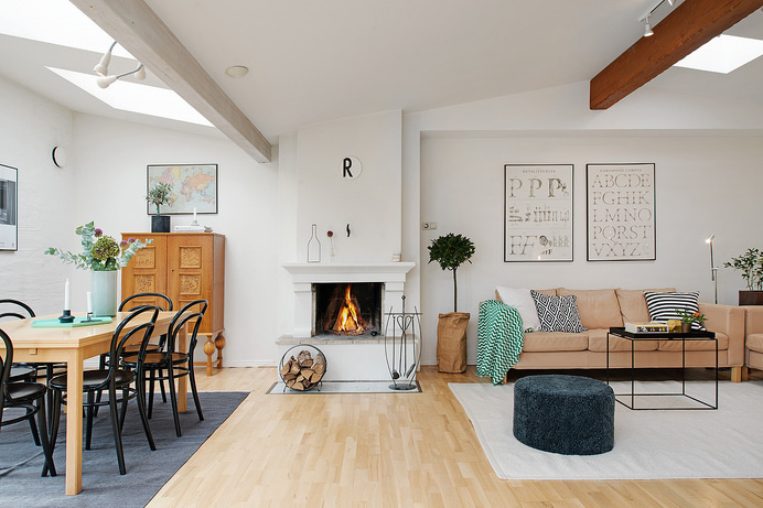 Attic apartment from Gothenburg, Sweden interior light, freshness and a wonderful view - www.homeworlddesign. com (7) #apartments #design #interiors #home