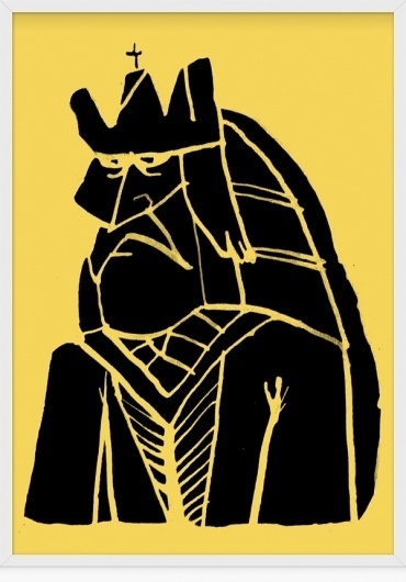 » King #illustration #yellow #black