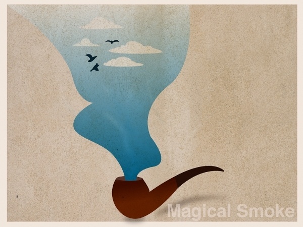 (ILLUSTRATOR PROJECT | PIPE) #pi #abstract #smoke #pipe #magical #rodrigues #piedade #production