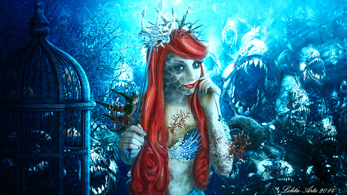 Twisted tales-Little Mermaid by Lolita-Artz #inspiration #photo #digital #manipulation #art