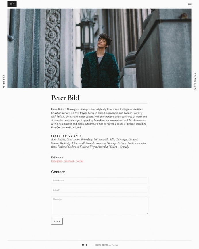 Bild — WordPress Photography theme - Mindsparkle Mag - Peter Bild is a photographer using a WordPress Photography theme by Mauer Themes fo