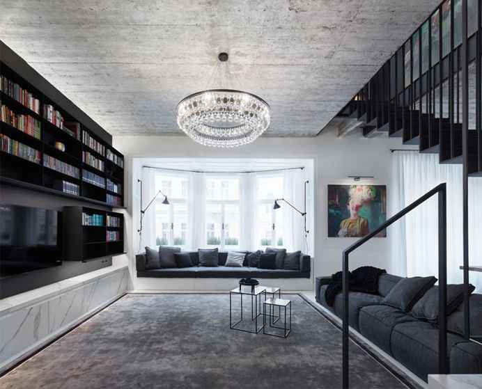 OOOOX Turns Two Apartments into a Single Spacious Home - InteriorZine