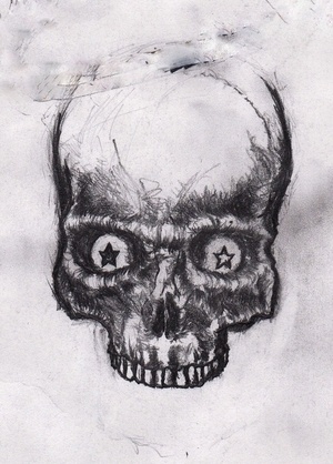 Sketch file Part I on the Behance Network #draw #skull #drawing