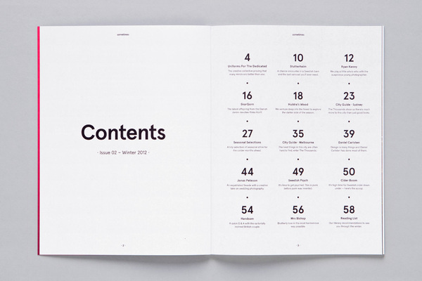 PortfolioBook #of #toc #spread #contents #layout #table