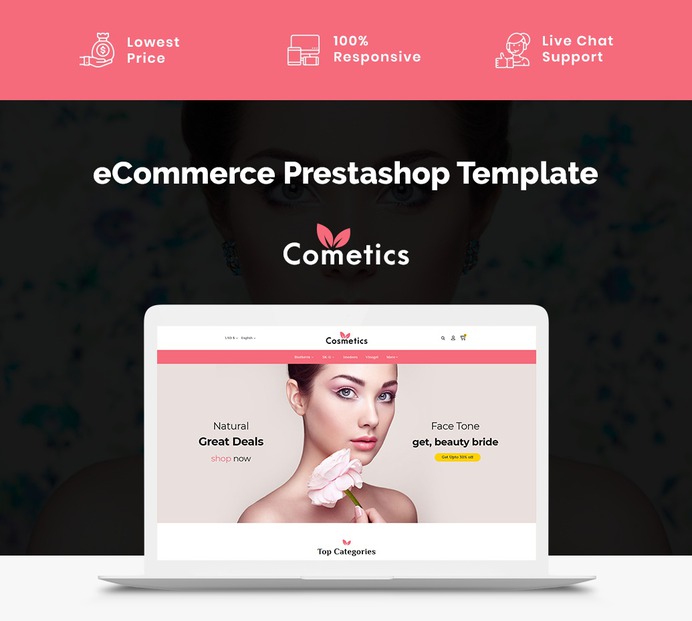#Cosmetics & #Bio #Herbal #Beauty - #Prestashop #Responsive #Theme | #TemplateTrip #eCommerce #Website #Design #Template