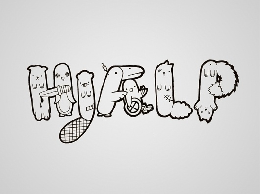 hjaelp_1.jpg 700×525 pixels #lettering #help #illustration #hjlp #typography