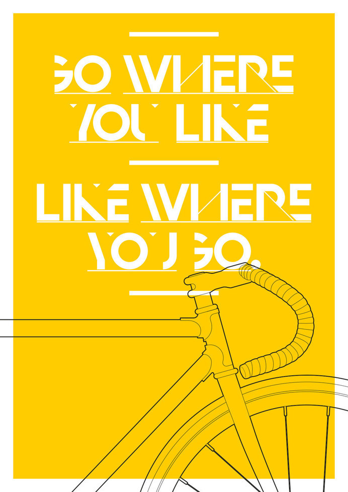 Go Where You Like on Behance #bike #bicycle #cycling #illustration #the common property