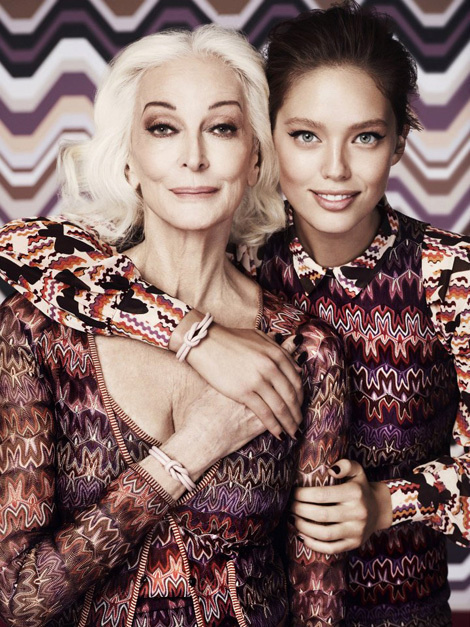 Carmen Dell'Orefice & Emily Didonato for Missoni for Lindex Fall Winter #model #girl #campaign #lindex #photography #fashion