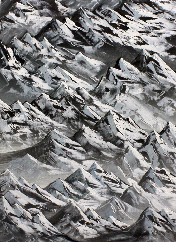 Neil Raitt #Avalanche 2012 #Oil on board 40 x 30 cm