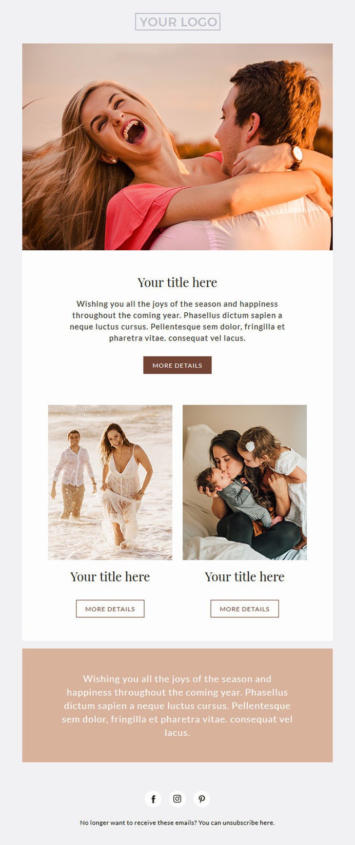 Session email newsletter template for photographers Mailchimp image 1