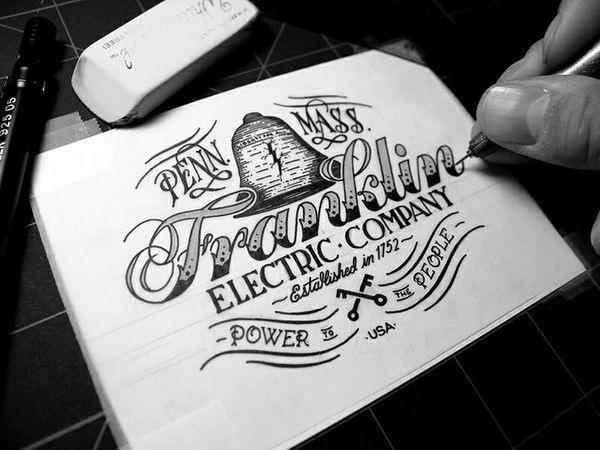 Franklin Electric Company by Jason Carne #lettering #handdrawn #logo #type #typography