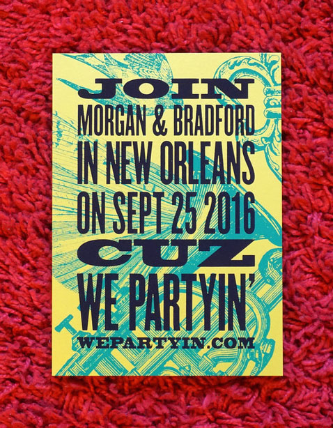 Save the Date New Orleans #screenprint #typesetting #silkscreen #neworleans