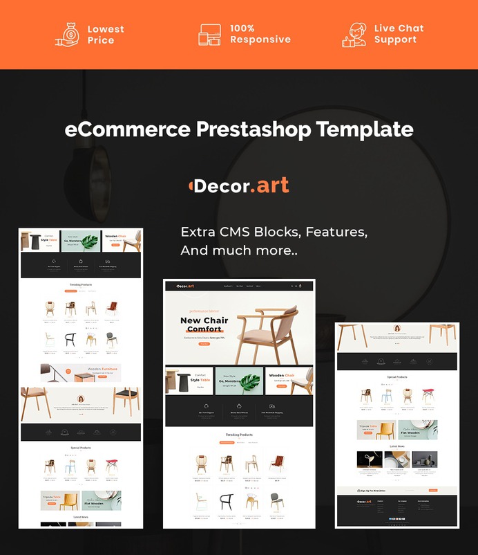 #Home #Decor & #Art - #Prestashop #Responsive #Theme | #TemplateTrip #eCommerce #Website #Design #Template