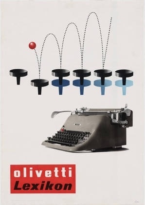 MoMA | The Collection | Giovanni Pintori. Olivetti Lexikon. 1954 #1954 #giovanni #olivetti #advertisement #lithograph #pintori