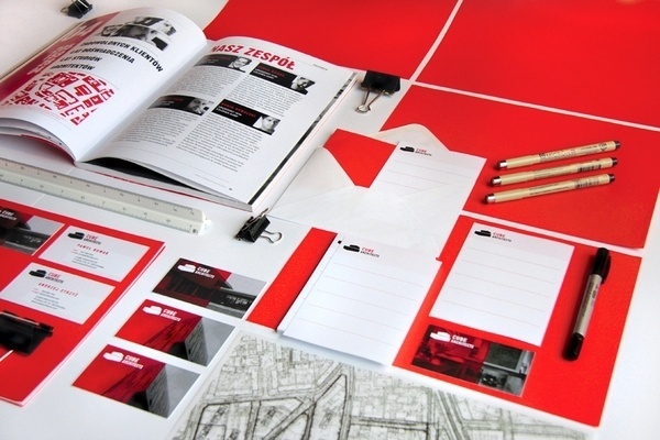 CUBE ARCHITECTS - corporate identity on the Behance Network #red #branding #design #warm #architecture #identity
