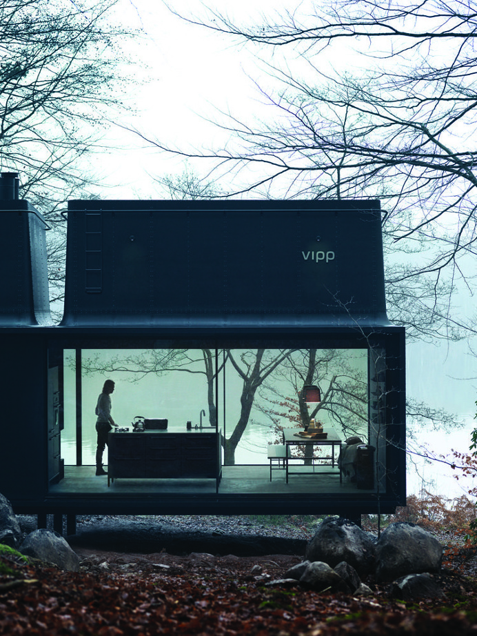 Matte black kitchen via Dwell