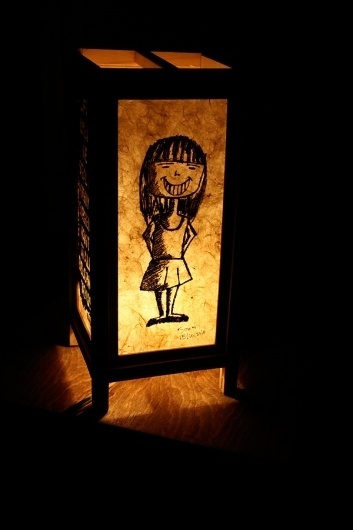 Sketched Lamp on the Behance Network #girl #illustration #light #lamp #draw