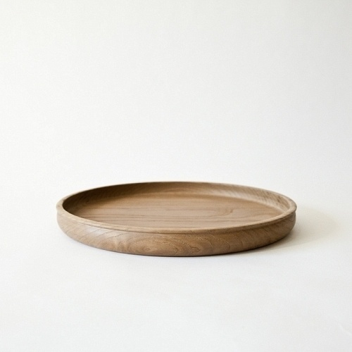 Mjölk : Haimaru chestnut round tray by Tomii Takashi - Haimaru 27-280-280 #wood #tray