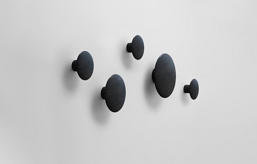 The Dots coat hangers - muuto.com #hooks #oak #design #black #dots #furniture #natural