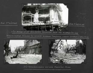 Three photo albums with pictures from Shanghai before and during the Anti-Japanese war