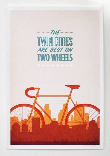 Twin Cities Biking | Flickr - Photo Sharing! #red #orange #warm #cities #bike #poster #twin
