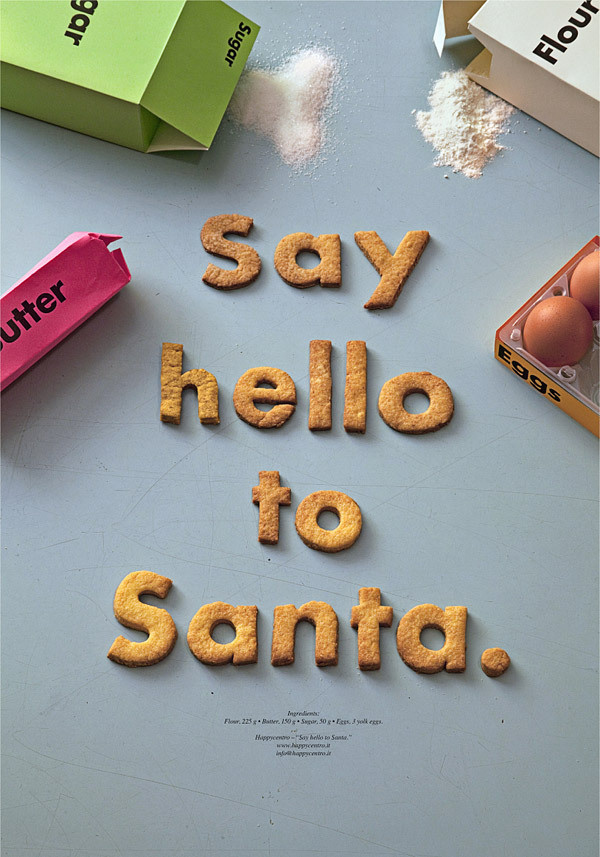 Say Hello To Santa. Poster on Behance #type #poster