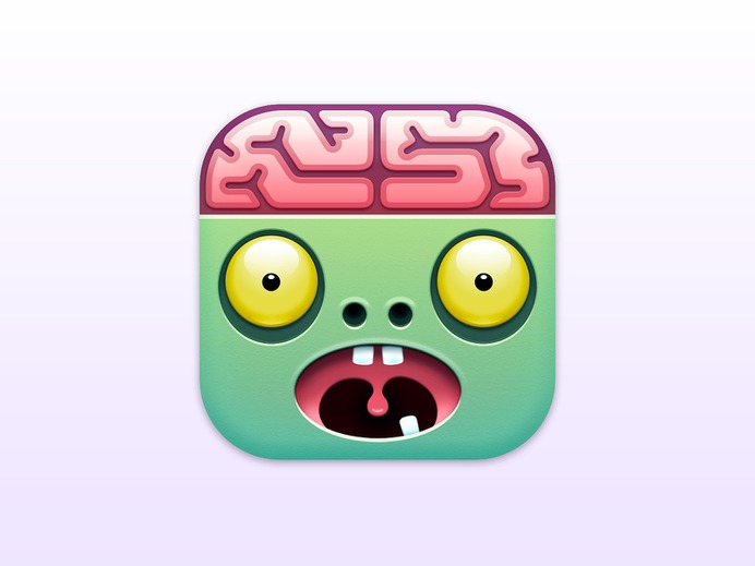 App icon zombie ui logo vector icon symbol mobile app cartoon character product design mobile game game design iphone icon app store icon brand identity ios app iconography big sur ios app design ios app game character application app icon
