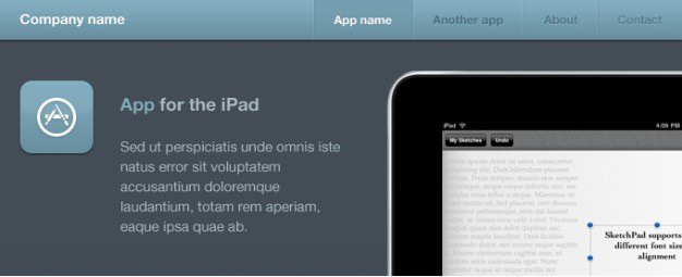 Dark header icon ipad Free Psd. See more inspiration related to Icon, Header, Ipad, Dark and Horizontal on Freepik.