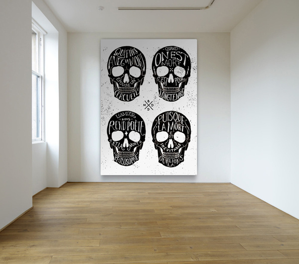 skull wall #ilustration #quotes #skulls
