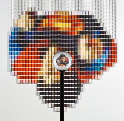 Inverted Art Made with Spools of Thread | PIKTED #thread #spool #superman #pixel