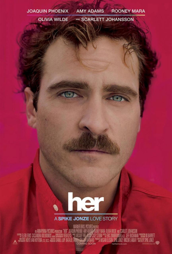 Her movie poster.jpg (865×1280) #jonze #scarlett #johansson #phoenix #joaquin #her #spike