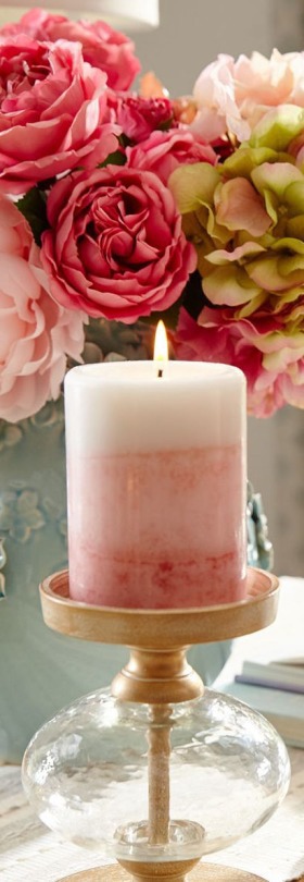 Spring Decor - pastel scented candle