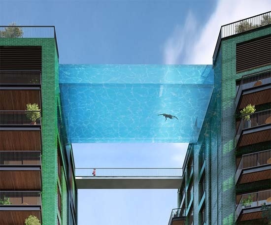 World's first 'sky pool' #EmbassyGardens #NineElms #London #SkyPool
