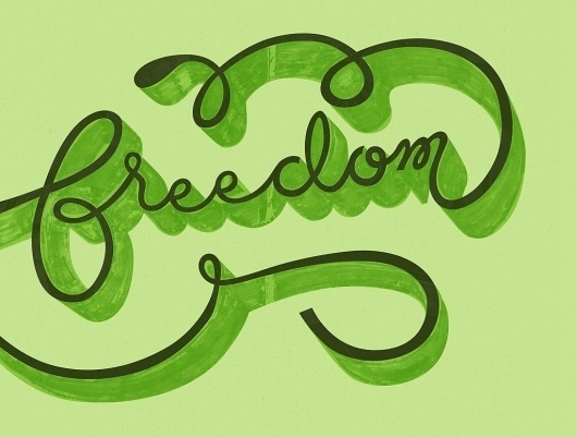 The Phraseology Project - Freedom #creative #design #lettering #typography