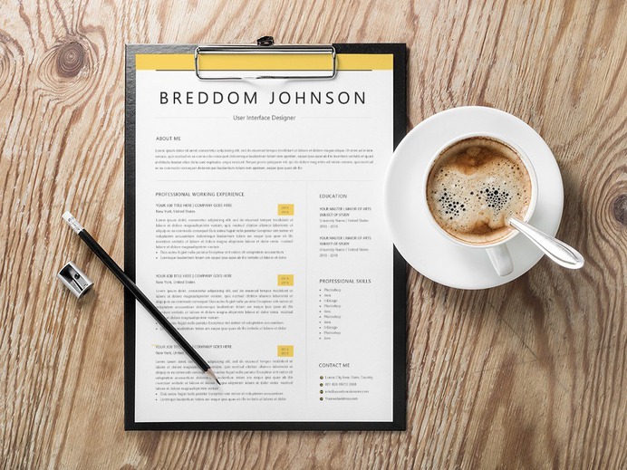 Breddom Johnson Resume - Free Two Pages Resume Template with Cover Letter and Reference Page