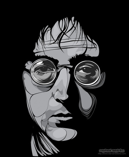 John Lennon by respiritu | Shadowness #illustration #john #lennon