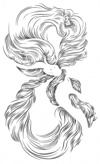 absence on the Behance Network #pizzilli #woman #absence #eight #gloria #hair #number