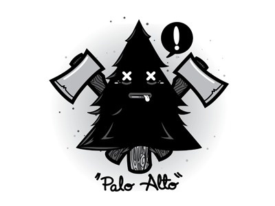 Dribbble - Cut DOWN Tree!!!! OH NO!!!! by Nick Slater #nick #palo #cut #tree #slater #alto