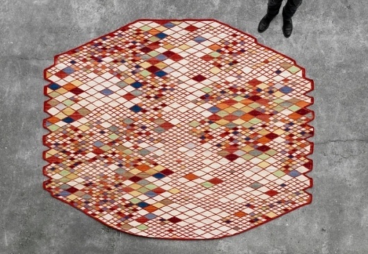 Tapis LOSANGES par Ronan & Erwan BouroullecÂ |Â REFLEXDECO #diamonds #rug #blanket