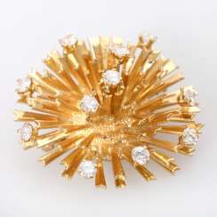 Brooch with 11 brilliant-cut diamonds