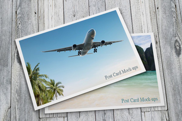 Realistic Post Card Mock-up