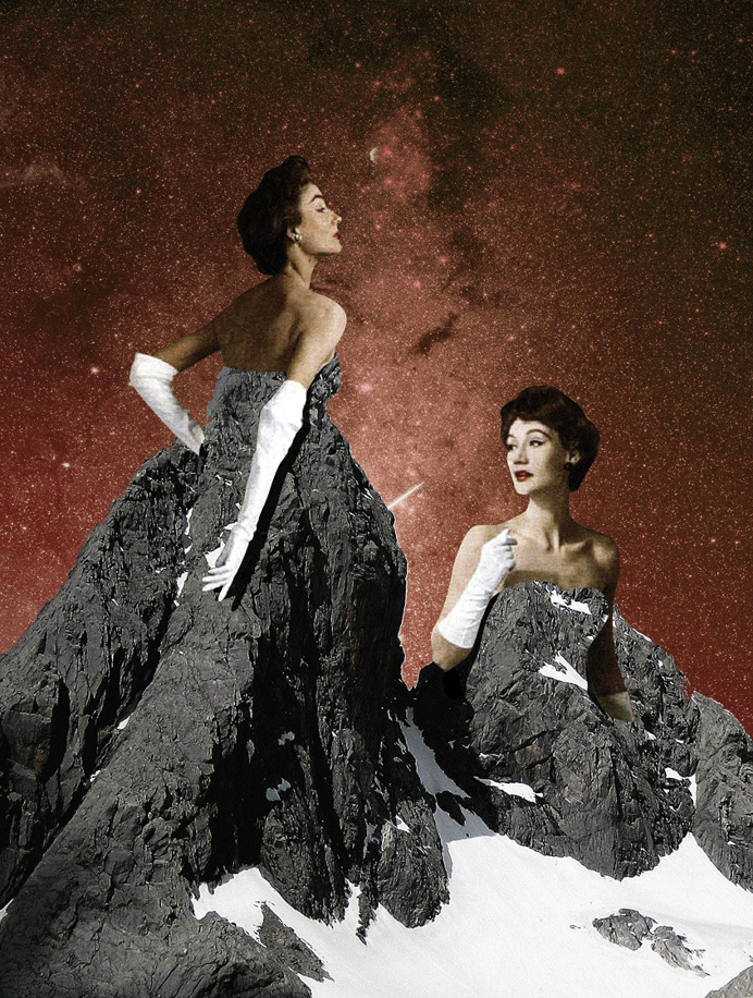 #collage #red #vintage #surreal