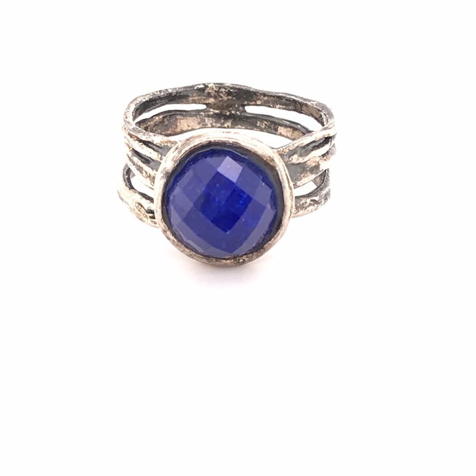 Oxidized Sterling Sliver Lapis Ring