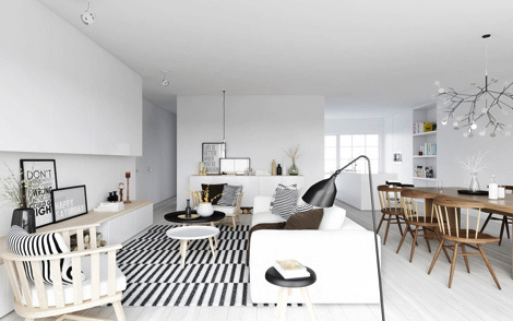 Norse Minimalism xe2x80x94 AT.Design&Viz #interior #white #design #black #home #desing #minimal