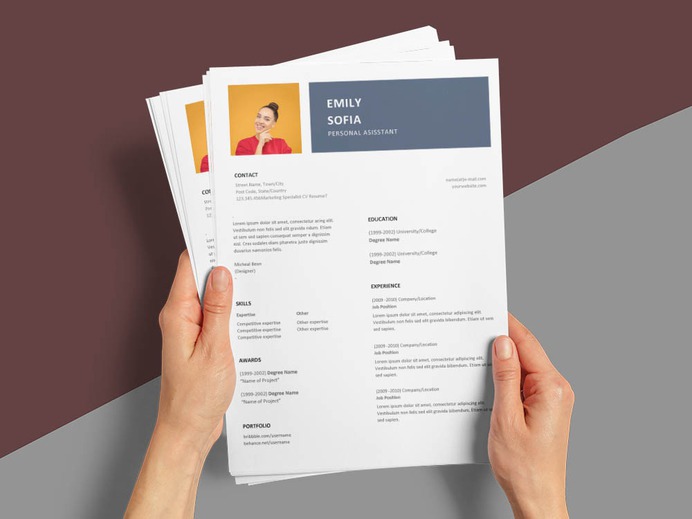 Free Personal Assistant CV Resume Template for Job Seeker