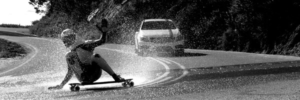 Downhill skateboard video 01 #machine #longboard #ride #skateboarding #road #extreme #man #car #fast