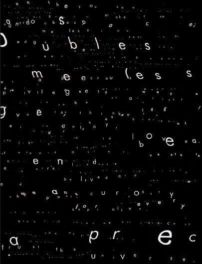 Awesome - Citizens for Optimism #white #depth #experimental #black #space #and #typography