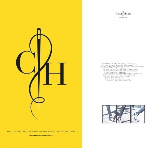 MAP - News – Dean Langley Art Directs Cole Haan New York City SS12 Campaign #direction #posters #art #poster #type #editorial